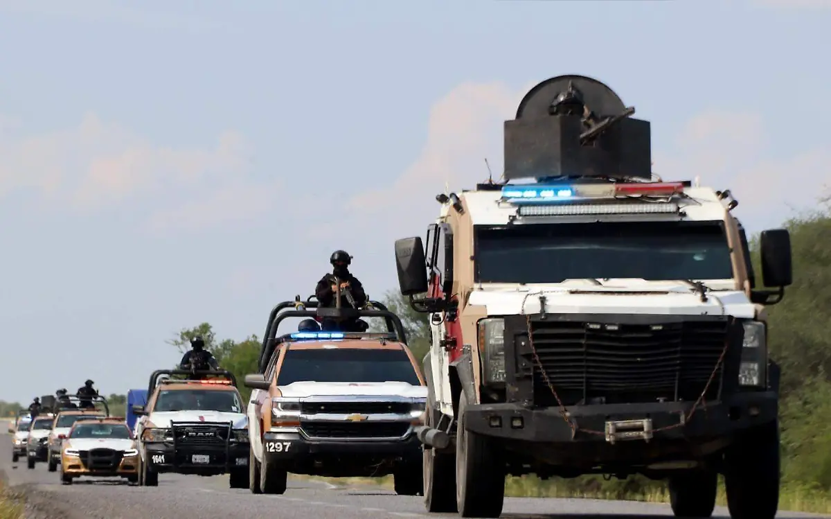 Elementos de la Guardia Estatal, Ejército y Sedena responden ante los hechos de violencia registrados en Abasolo, Tamaulipas SSPT Archivo